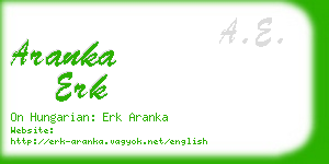 aranka erk business card